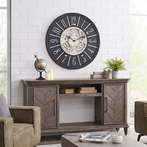 Bronze Montevello Farmhouse Gears Clock Oil Rubbed Bronze FirsTime & Co 31178 36 x 2 x 36, American Crafted